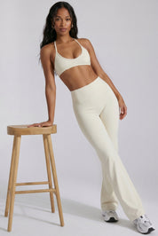 Legging Flare Move - Blanc Crème