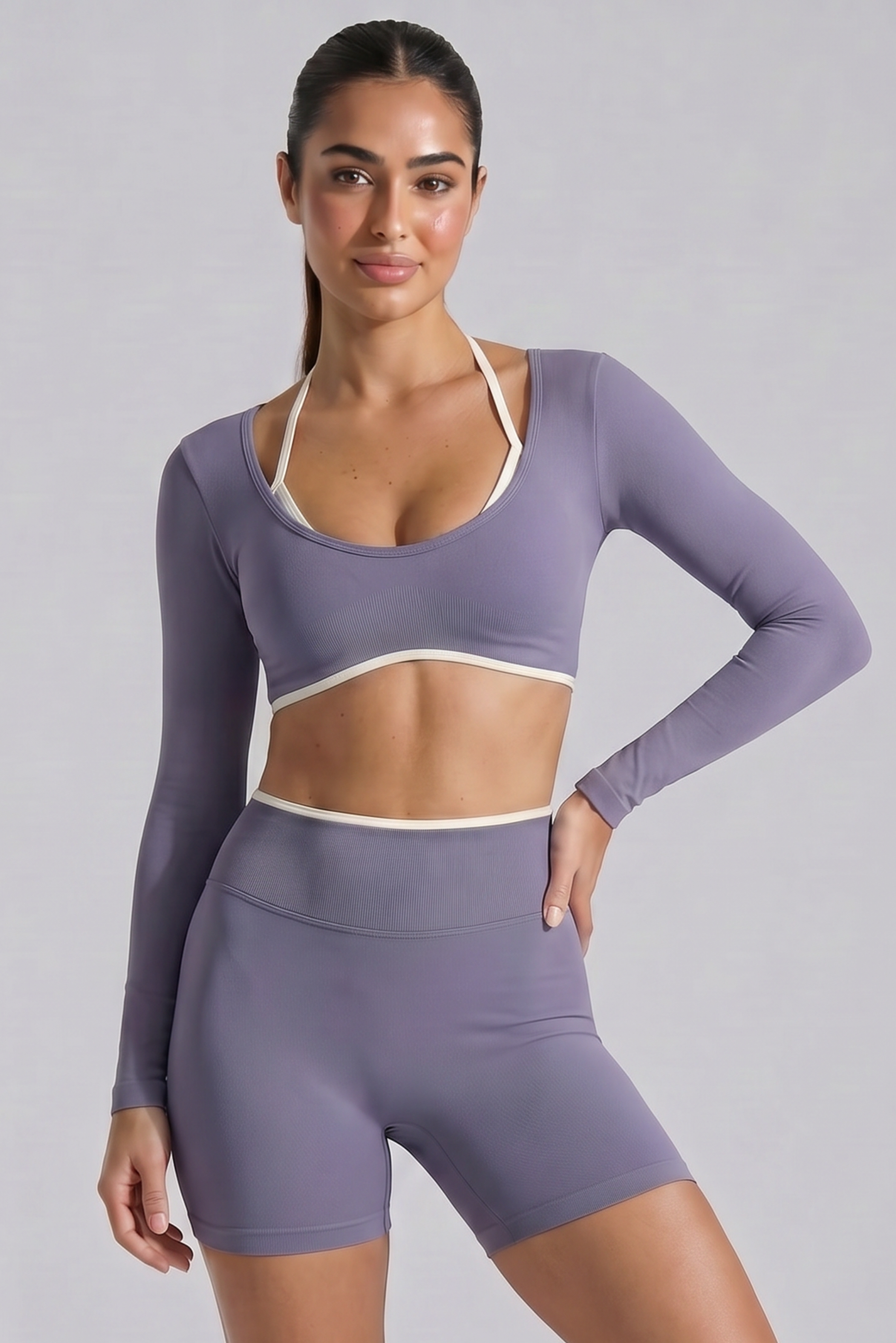 Top Long Line - Bleu Gris